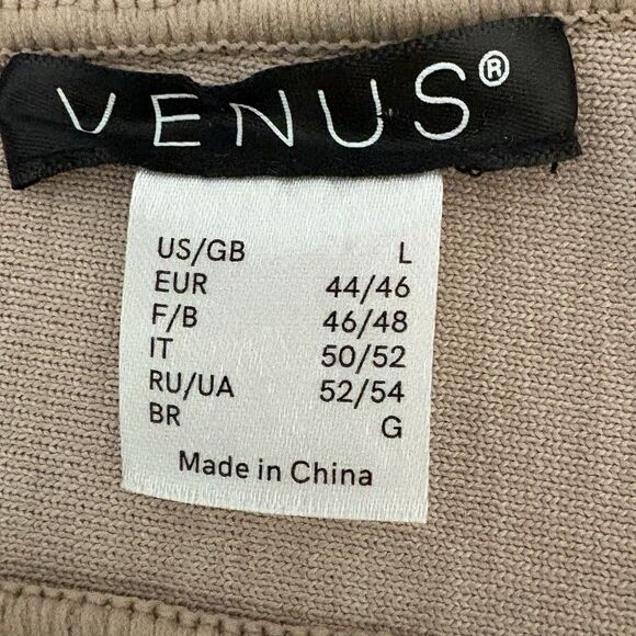 Venus Bodycon Dress L Beige to Mint Green One Shoulder - Picture 2 of 6